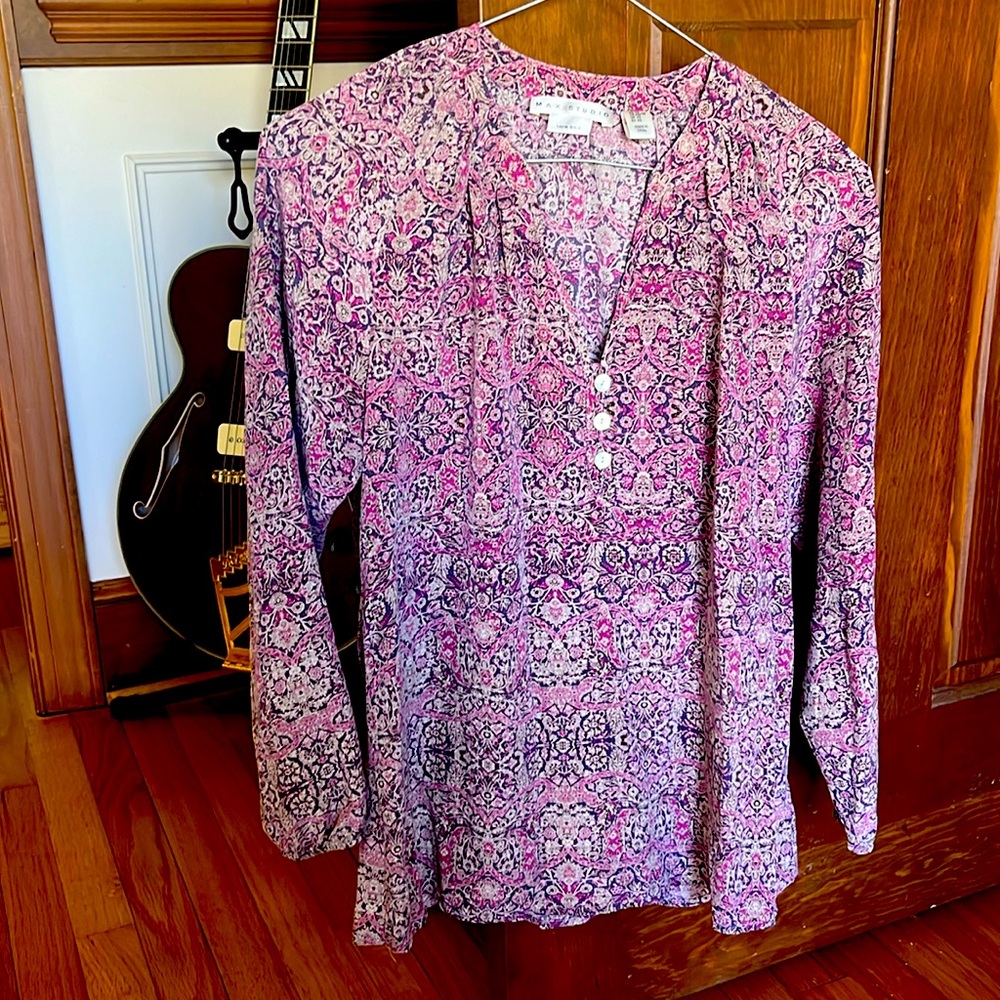 Silk Boho Blouse, Exceptionally Soft And Pretty! - image 1